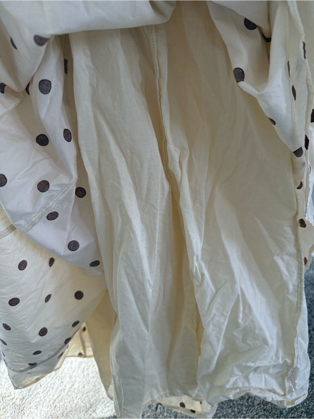 Camila Coelho Cream Maxi Dress with Brown Polka Dots - Picture 8 of 14